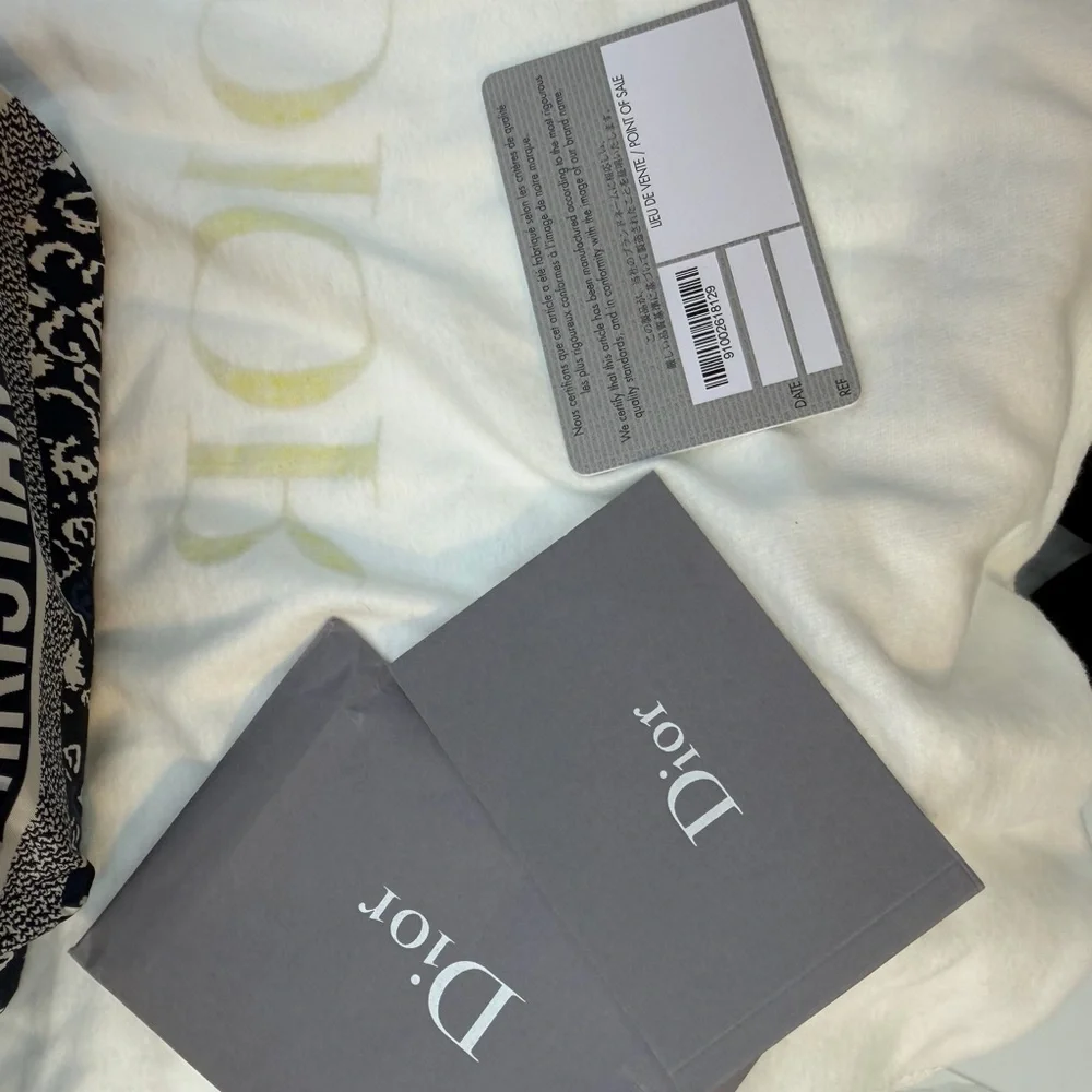 Dior Blue and Ivory Palm-Print Canvas Backpack
